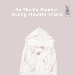 Carrol Baby On The Go Blanket Bunny Flowers Frame - Selimut On The Go Bayi
