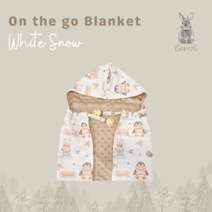 Carrol Baby On The Go Blanket White Snow - Selimut On The Go Bayi