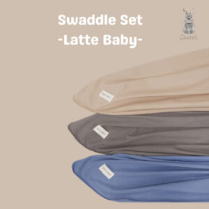 Carrol n Barrol Swaddle Latte Baby Serries Colors Set - Bedong Set Bayi Katun Premium