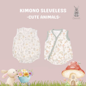Carrol n Barrol Kimono Sleveless Jumper Cute Animals Collections - Jumper Bayi Katun Ribbed - Jumper Motif Lucu