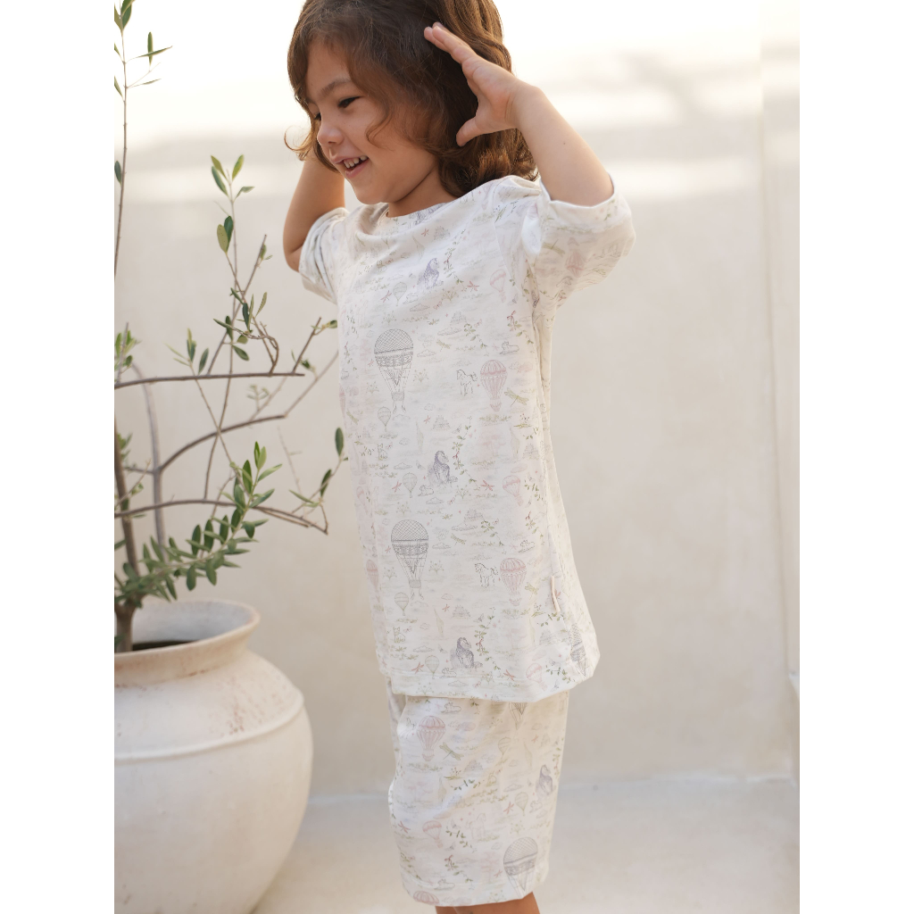 Carrol n Barrol Playset Toodler TENCEL™ Signature Collections - Setelan Anak - Setelan Pendek Anak - Baju Set Tencel - Gambar 3