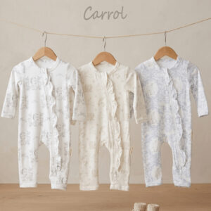 Carrol n Barrol Long Jumper Ruffle TENCEL™ Signature Collections - Jumper Lengan Panjang Kaki Panjang - Baju Bayi Tencel