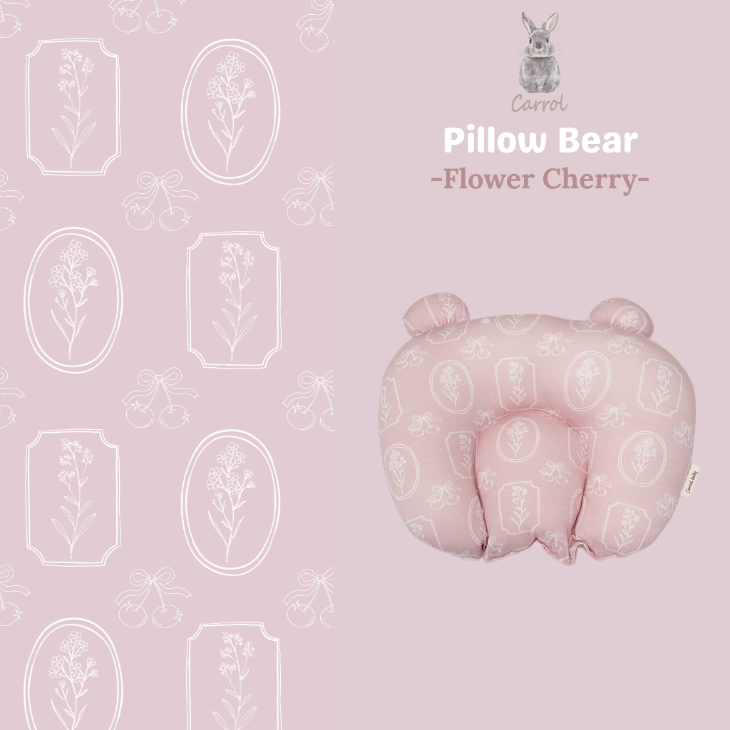 Carrol n Barrol Pillow Bear Ears TENCEL™ Baby Signature Collections - Bantal Peyang Tencel Bayi - Bantal Bayi - Gambar 2
