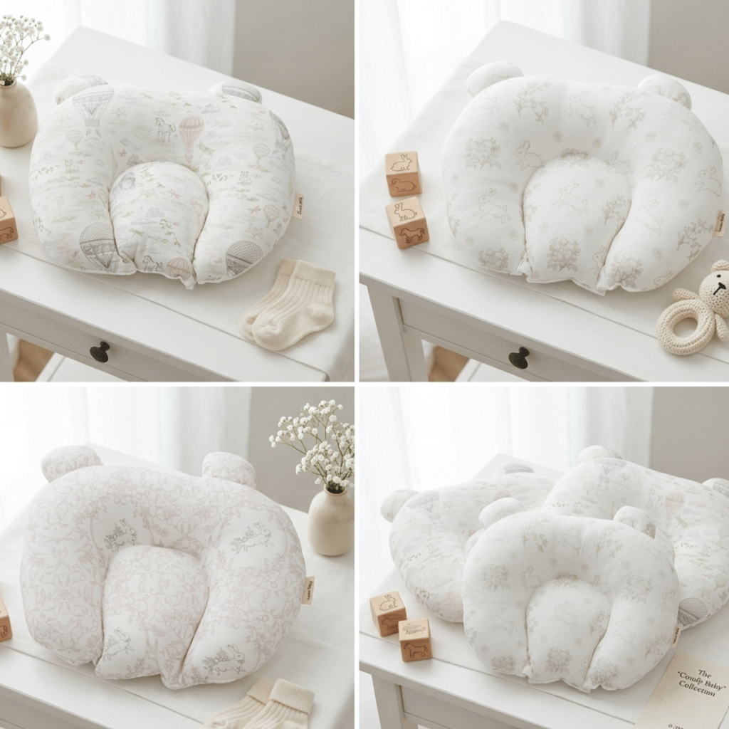 Carrol n Barrol Pillow Bear Ears TENCEL™ Baby Signature Collections - Bantal Peyang Tencel Bayi - Bantal Bayi