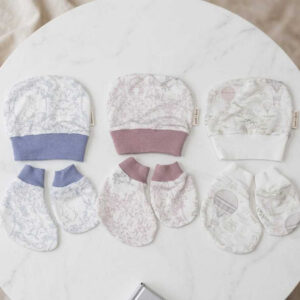 Carrol n Barrol New Born Set TENCEL™ Signature Collections - Set Tangan Kaki Bayi - Topi Bayi Tencel - Sarung Tangan Kaki Bayi