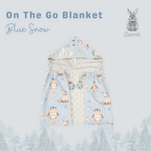 Carrol Baby On The Go Blanket Blue Snow - Selimut On The Go Bayi