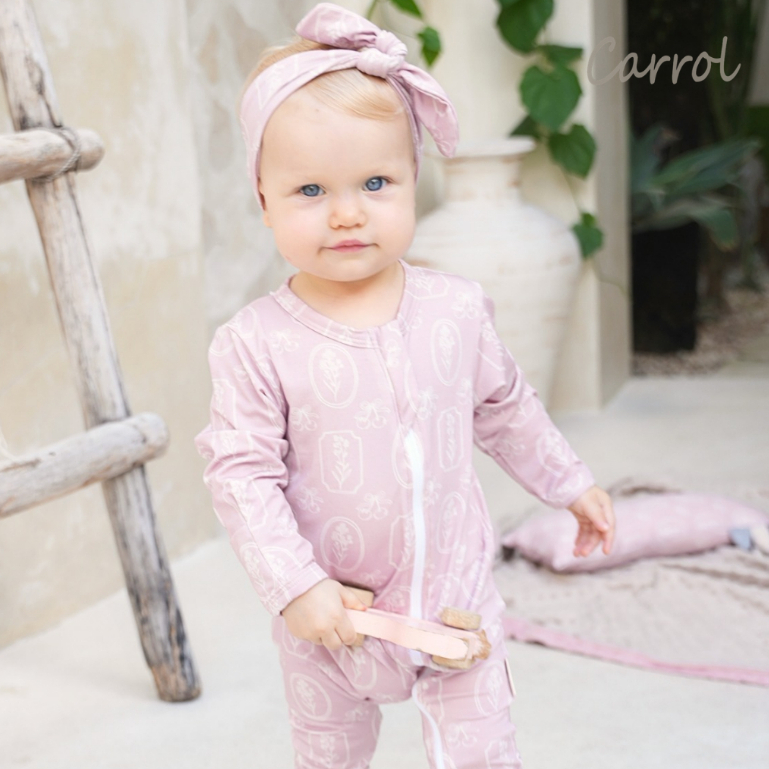 Carrol n Barrol Sleepsuit TENCEL™ Signature Collections - Jumper Panjang Buka Tutup tangan kaki