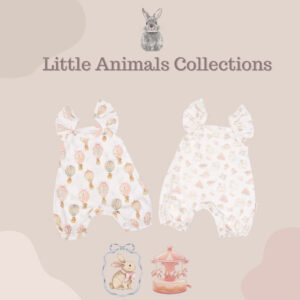 Carrol n Barrol Ruffle Tank Romper Little Animals Collections - Romper Ruffle Bayi Katun